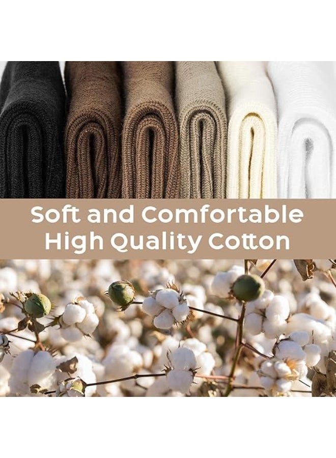 6 Pairs Womens Ruffle Socks Soft Cute Frilly Turn-Cuff Long Socks Casual Slouch Cotton Crew Socks For Women Gifts - Image 2