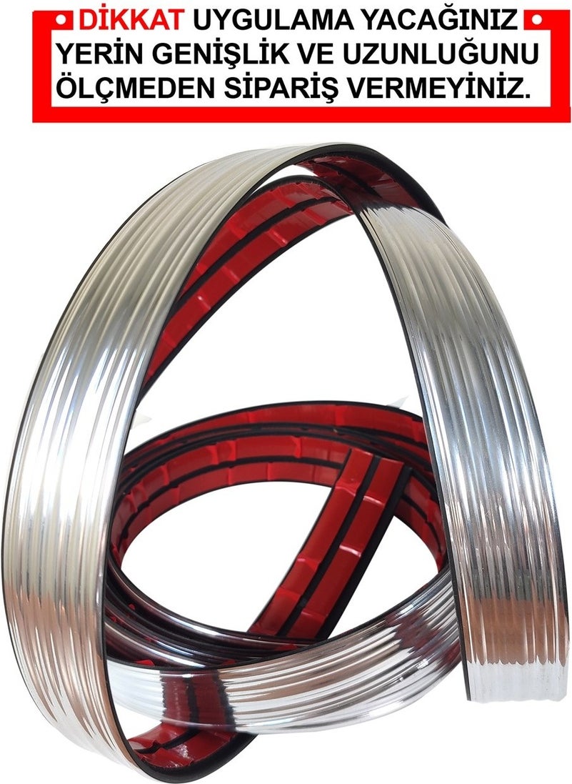 Trend Garaj - Trend Garage Wavy Chrome Nickel 30 mm Width 3 Meters Length - Image 1