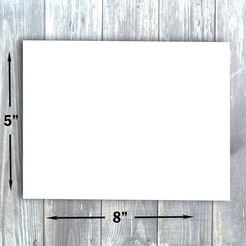 Hamilco Blank Index Cards 5 x 8 Card Stock 65lb Cover White Cardstock Paper - 100 Pack - Image 3