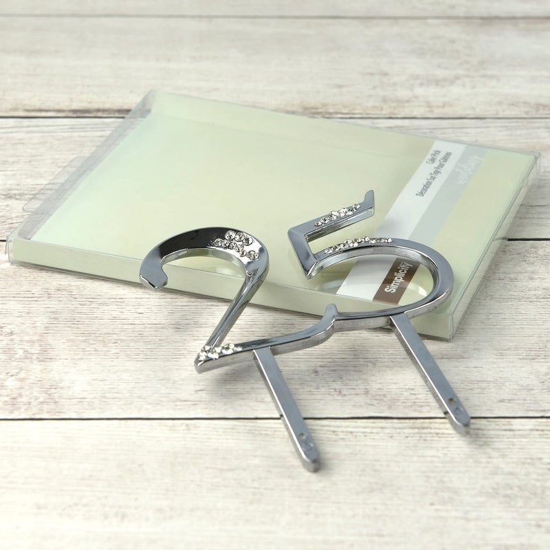 سيمبليسيتي غلاف تزيين الكيك للذكرى السنوية الخامسة والعشرين من Simplicity، مقاس 10.16 سم × 6.35 سم، فضي - Image 4