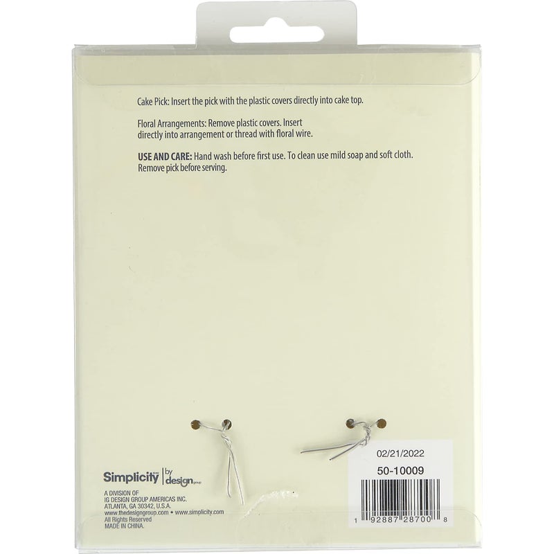 سيمبليسيتي غلاف تزيين الكيك للذكرى السنوية الخامسة والعشرين من Simplicity، مقاس 10.16 سم × 6.35 سم، فضي - Image 2