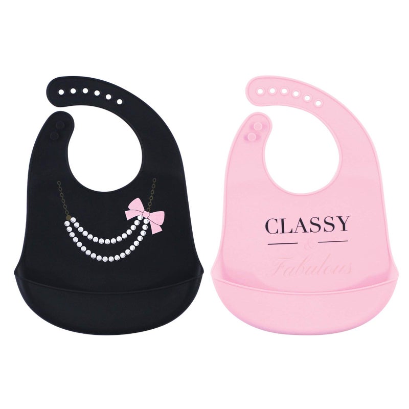 Little Treasure Unisex Baby Silicone Bibs, Classy, One Size - Image 2