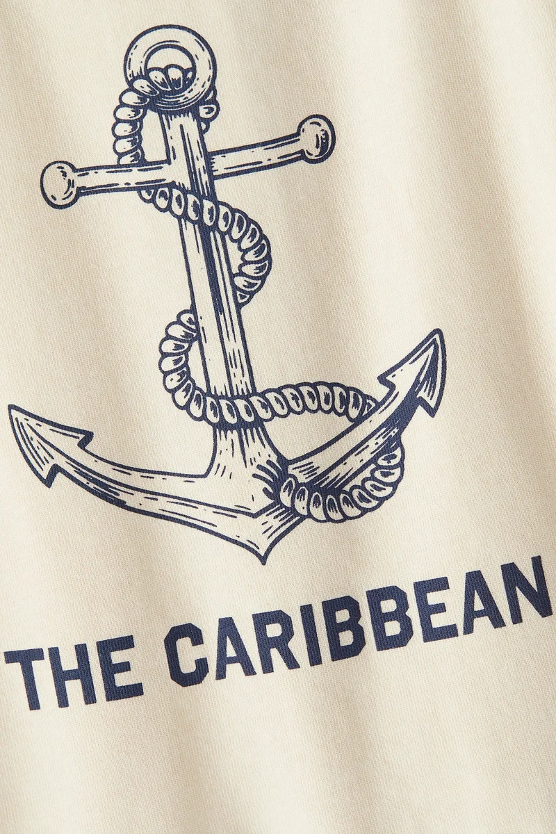 H&M Cropped printed T-shirt