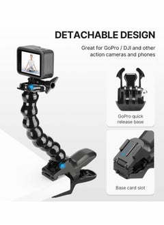 Excefore Jaws Flex Clamp Mount Gooseneck Mount for GoPro Hero 11 Hero 10 Hero 9 Hero 8 Hero 7 Hero 6 Hero 5 Hero 4, Fit for Session Hero 3+ Hero 3 Arlo pro Action Cameras, for DJI Osmo Action Cameras  - Image 4