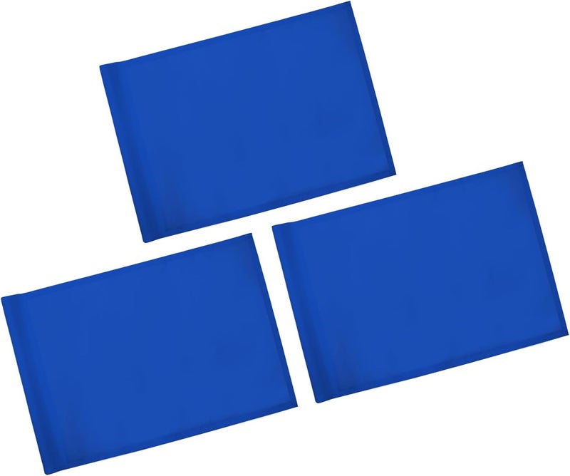 KINGTOP Golf Flag 20x14 Inch - Plain Blue, 420D Nylon, Tube Inserted - Standard Putting Green Flags for Driving Range, Backyard Practice, Golf Courses, Country Club, 3-Pack - Image 1