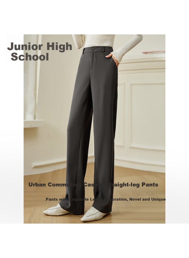 Chushen Spring And Autumn Casual Pants Women'S Wild Merad High Waist Straight Slimming Versatile Commuter Suit Pants S143K2020