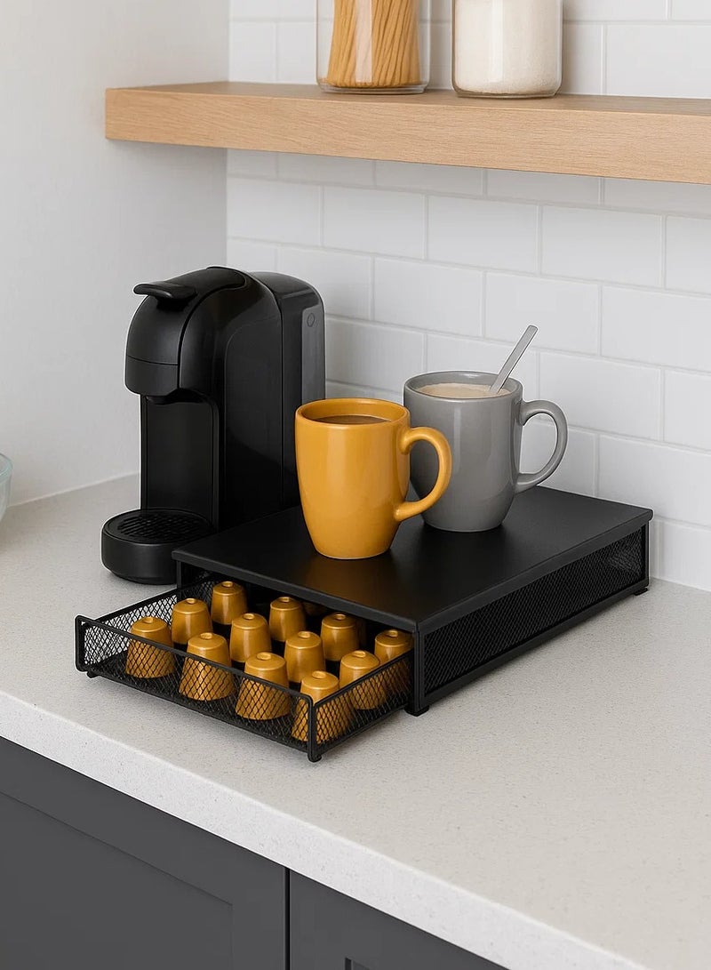 لوفت مايج، حامل أغطية أدراج X60، L26XP34.8XH6.5CMS، أسود، حديد-189682 - Image 1