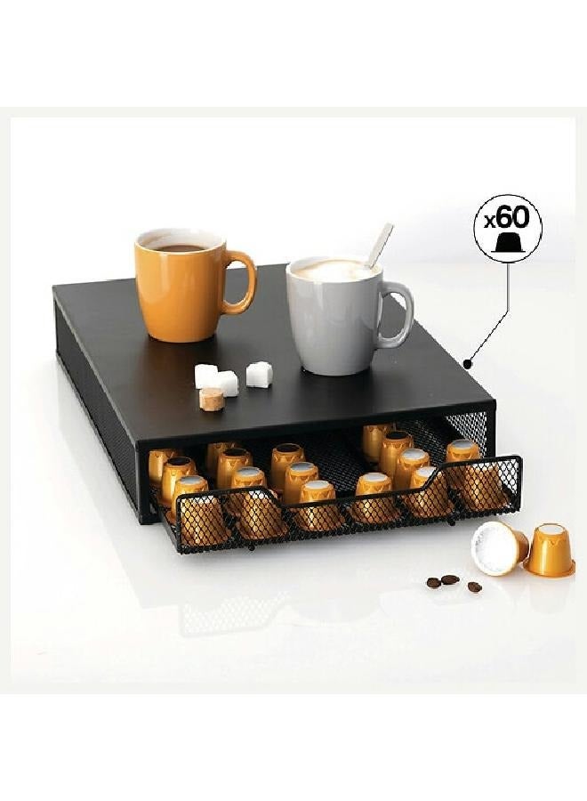 لوفت مايج، حامل أغطية أدراج X60، L26XP34.8XH6.5CMS، أسود، حديد-189682 - Image 3