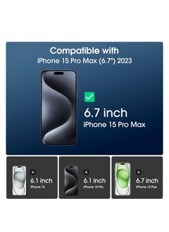 Amfilm [2+2 Pack] amFilm OneTouch for iPhone 15 Pro Max 6.7 inch Glass Screen Protector Guard with Camera Lens Protector. Easiest to Installation, Bubble Free, Case Friendly  - Image 3