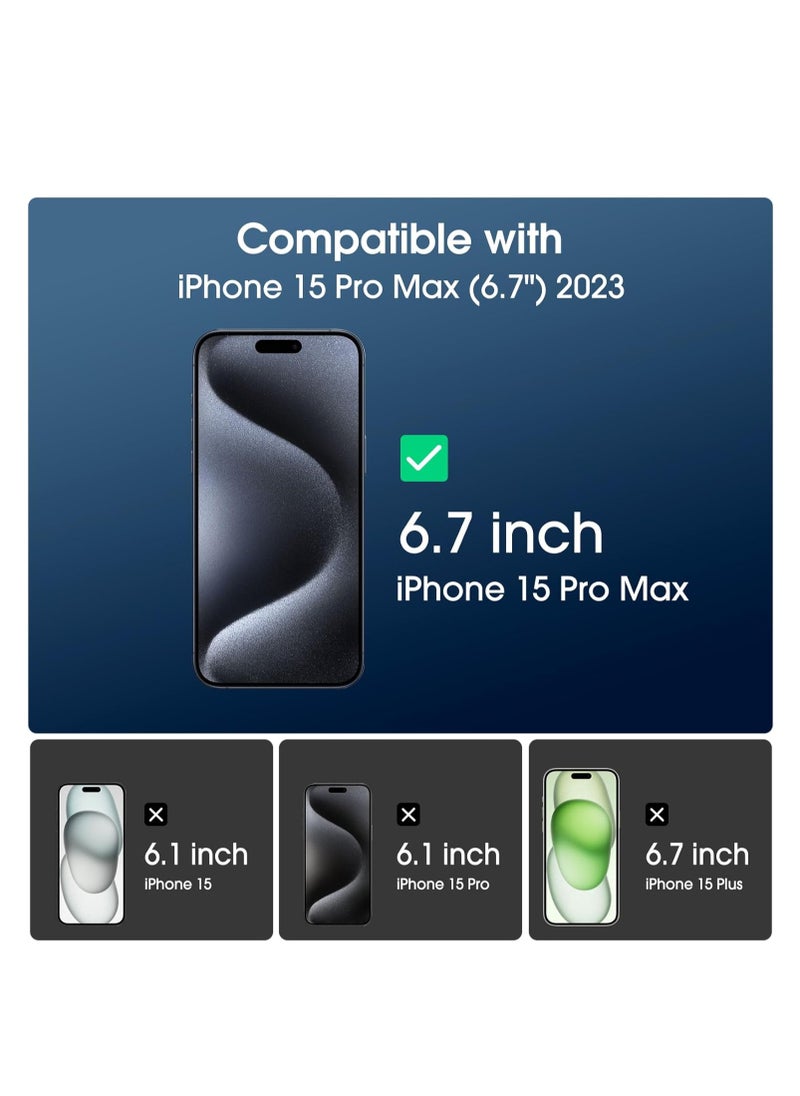 Amfilm [2+2 Pack] amFilm OneTouch for iPhone 15 Pro Max 6.7 inch Glass Screen Protector Guard with Camera Lens Protector. Easiest to Installation, Bubble Free, Case Friendly  - Image 3