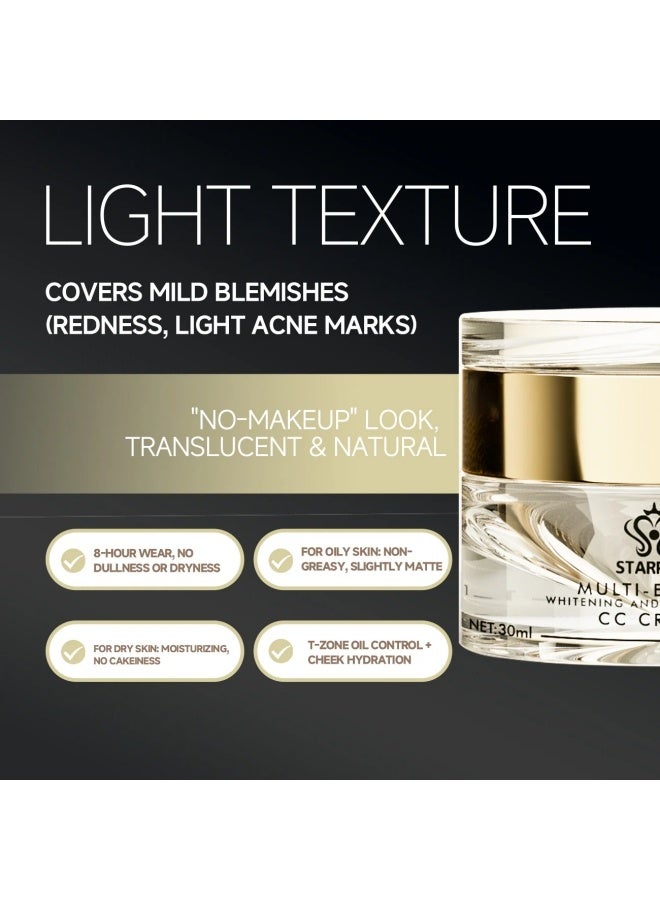 STARPLEX CC Cream Multi-Effect Skin Radiance CC Cream 30ml, Nourishing Brightening Concealer, Oil Control & Hydration Dual Effect, 8 Hour Long Wear, No-Makeup Look Essential, Suitable for Sensitive Skin - Image 5