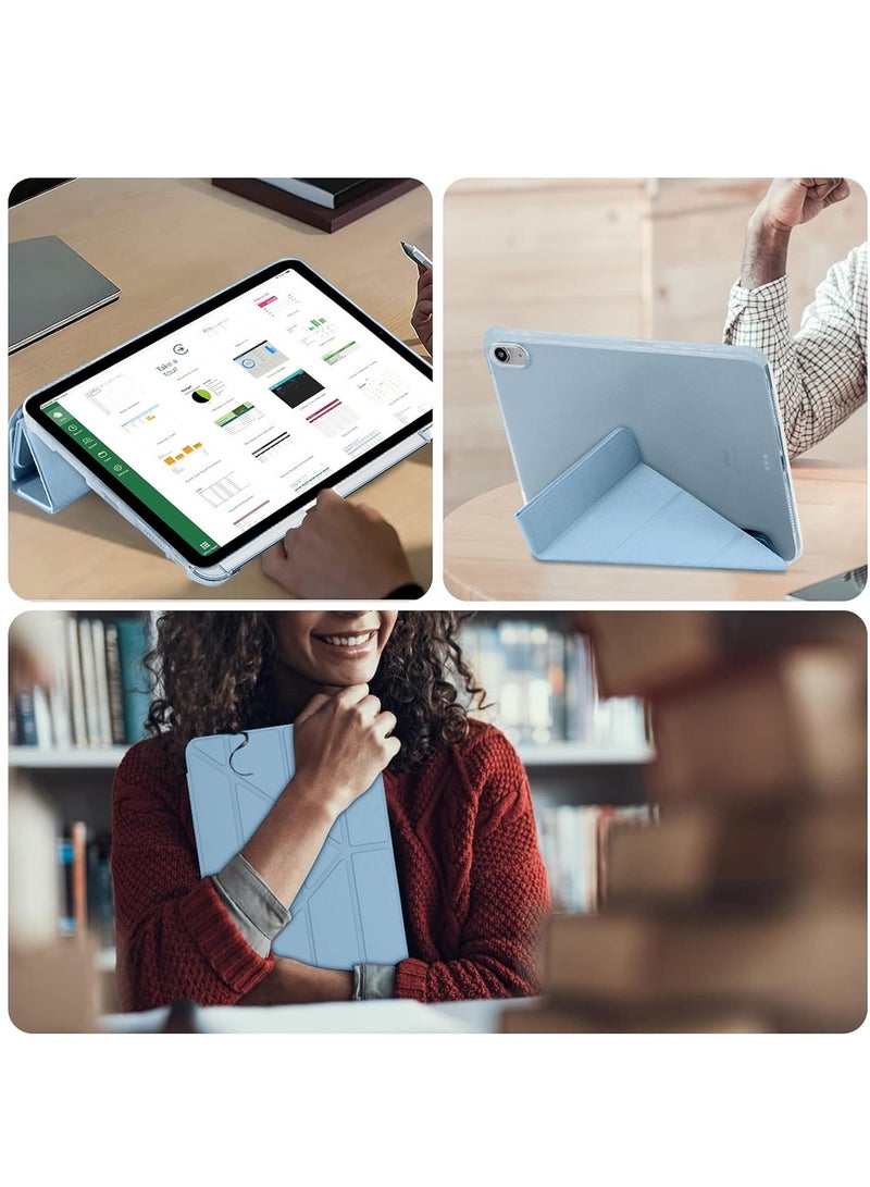 Wtech Symmetry 360 Smart Folio Series Auto Awake/Auto Sleep Leather Texture Case Cover For Apple iPad 10 10th Generation 5G 2022 10.9 Inch Sky Blue - Image 3