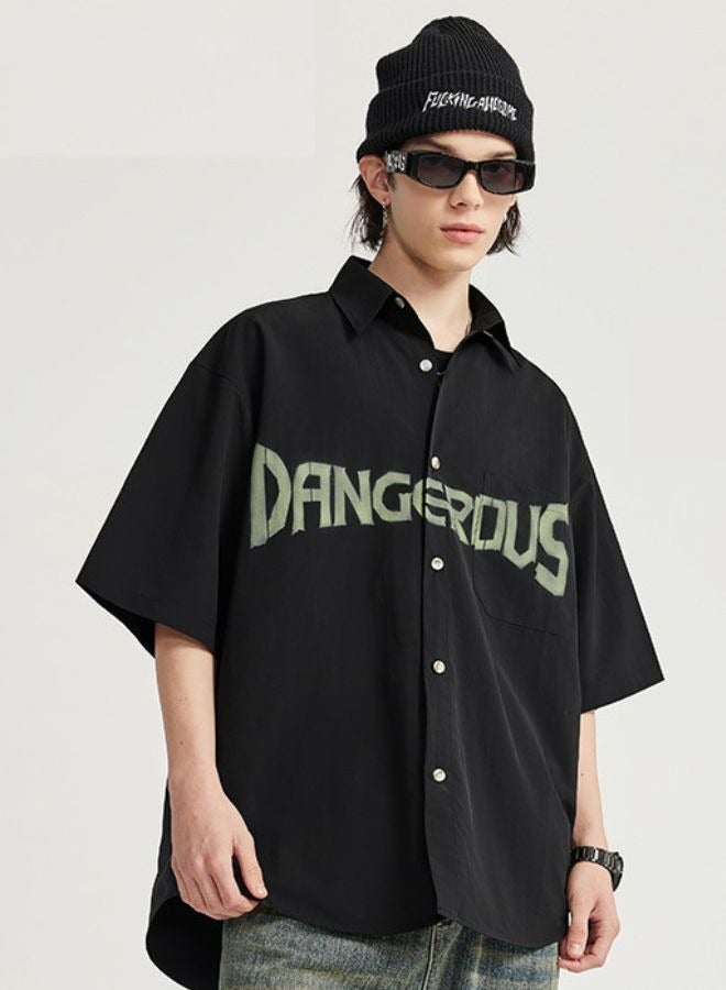 Mei Stylish Unisex Casual Button-down Trucker Jacket Shirt  - Image 1