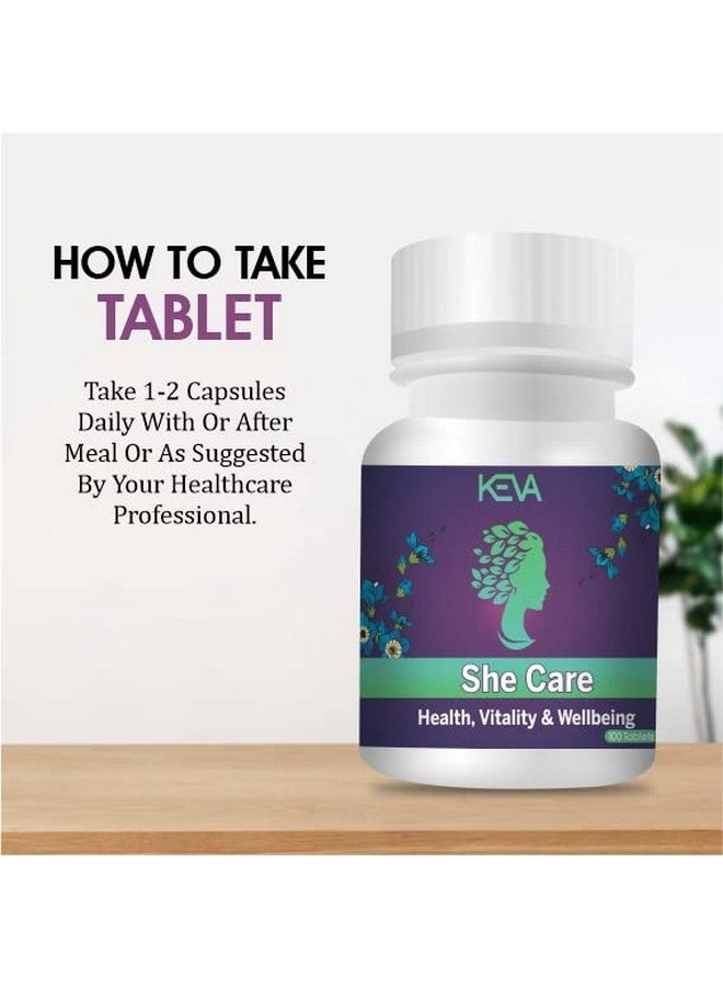 Keva Keva Pure Herbs She Care Tablets | Women's Wellness | Hormonal Balance Supplement - 100 tablets For Bone Health & Joint Support  - Image 4