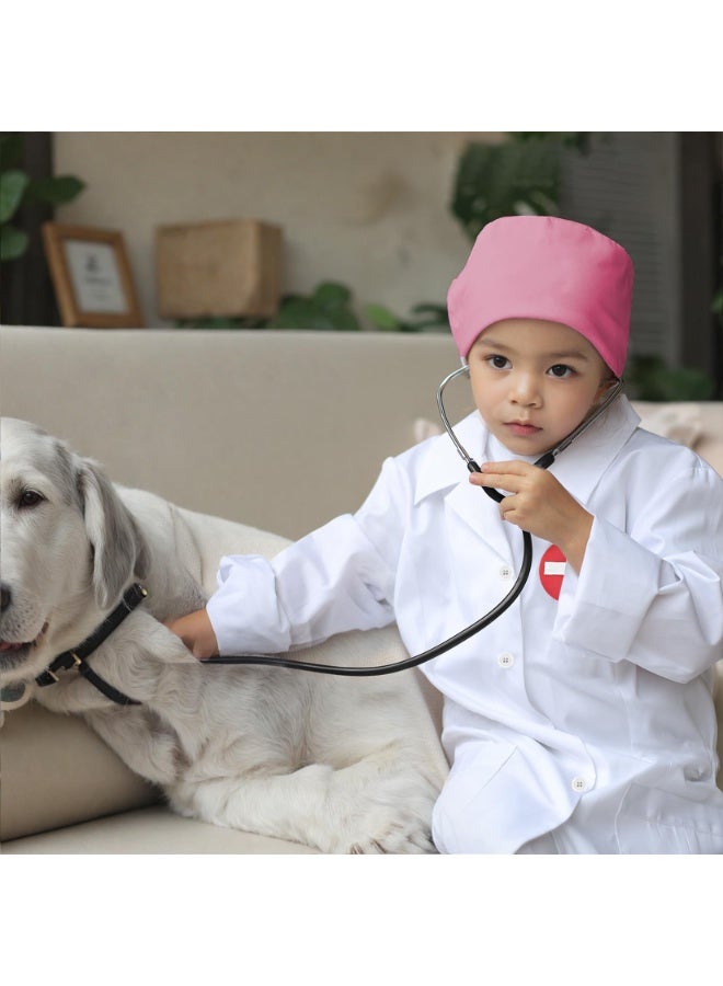 NajmStyle 7 Pieces Complete Kids' Doctor Pretend Play Costume Set: Scrubs, White Lab Coat, Real Stethoscope - Suitable for Ages 3-8, Great for Role - Playing and Parties - Image 5