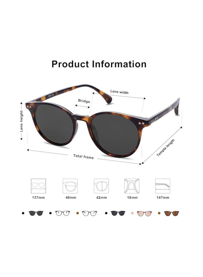 Generic Small Round Classic Polarized Sunglasses for Women Men Vintage Style UV400 Lens  - Image 4