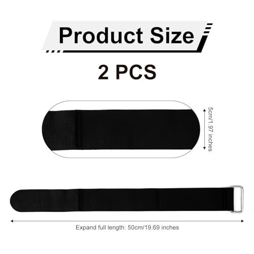 Gosknor 2pcs Ellipse Leg Exerciser Machine Pedal Straps, Traction Bands for Under Desk Elliptical Peddler Foot Exercises Machine Band Replacement for Seniors Fitness Home Office Accessories - Image 2