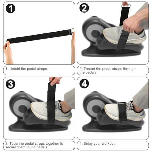 Gosknor 2pcs Ellipse Leg Exerciser Machine Pedal Straps, Traction Bands for Under Desk Elliptical Peddler Foot Exercises Machine Band Replacement for Seniors Fitness Home Office Accessories - Image 4