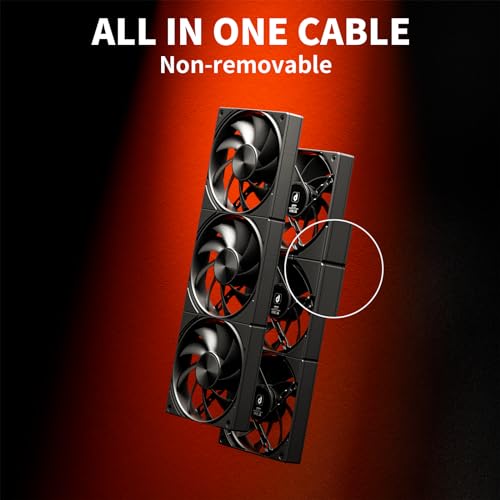 upHere 360mm All-in-One Computer Case Fan with PWM 4-Pin Interface High Performance Cooling Low Noise for Enhanced PC Cooling U3K3 - Image 3
