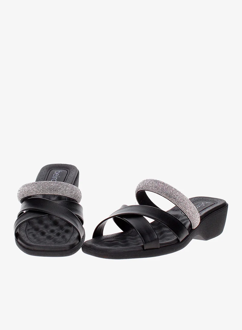 Beira Rio Black Beira Rio Women’s Flat Summer Footwear – Lightweight Slip-On Comfort with Stylish Casual Design for Women | Best Price UAE
