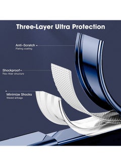 Wtech PU Luxury Plating Raised Lips Camera Hole Case Cover For Huawei Nova 12i 4G 2024 Navy Blue  - Image 4