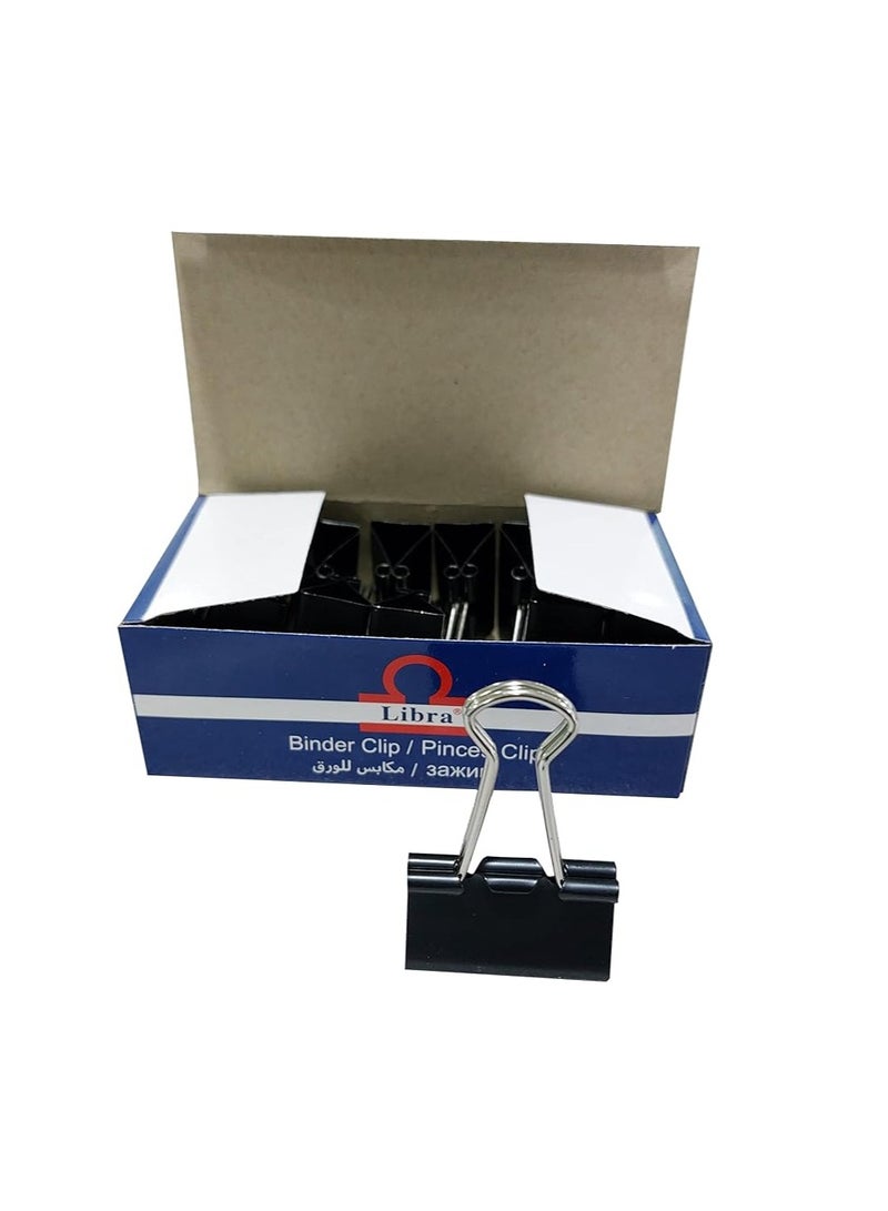 Libra Binder Clip 12 Pieces Set, 32 mm Size - Image 3