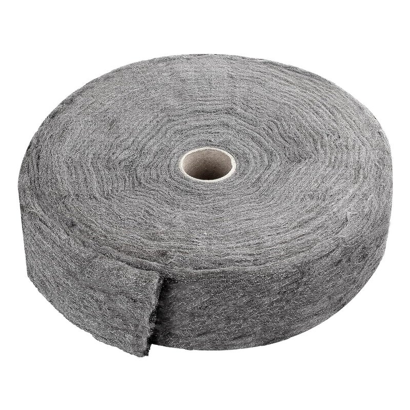 CYEAH 0000 Steel Wool Roll 5lb, 32 Ft Steel Wool Roll Fine Wool 0000 Hardware Cloth for Cleaning, Remove Rust, Buffing Wood and Metal Finishes - Image 1