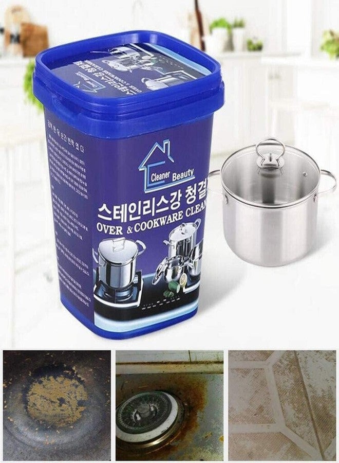 HEVIR Stainless Steel Cookware Cleaner Paste - Multi-Purpose Rust Remover & Stain Remover - Quick Cleaning for Pots, Pans, Ovens, and Burnt Marks - Universal Household Cleaner & Polish - Image 2