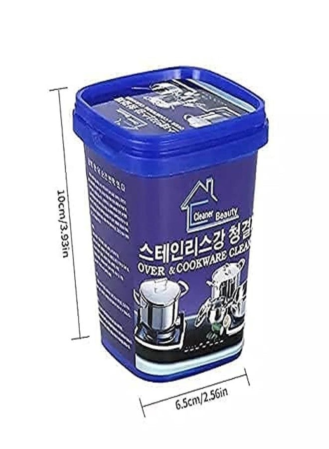 HEVIR Stainless Steel Cookware Cleaner Paste - Multi-Purpose Rust Remover & Stain Remover - Quick Cleaning for Pots, Pans, Ovens, and Burnt Marks - Universal Household Cleaner & Polish - Image 4