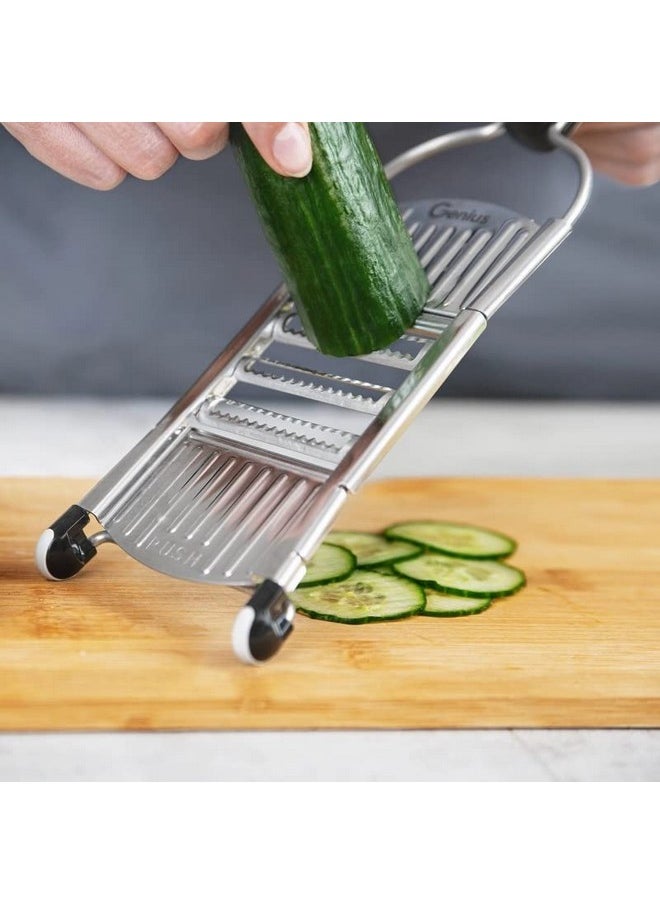 Genius - Nicer Dicer Speed Vegetable Slicer With 3 Inserts Stand And 550Ml Collecting Container Parmesan Grater Julienne Grater And Vslicer - Image 1