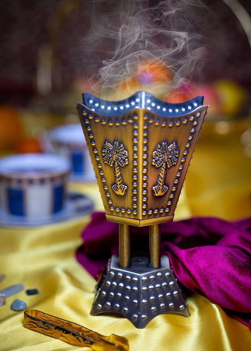 MARK STORE Bakhoor Incense Burner Electric, Mabkhara, Madkhan Oud Burner, Assorted Color (Assorted Hexagonal) - Image 2