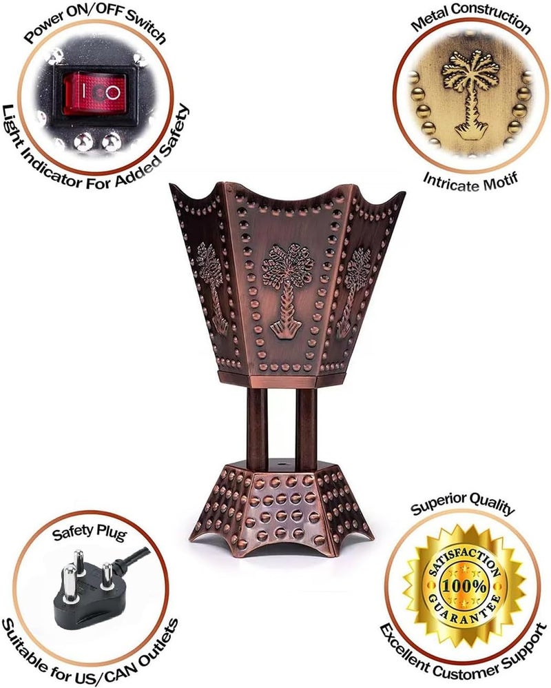 MARK STORE Bakhoor Incense Burner Electric, Mabkhara, Madkhan Oud Burner, Assorted Color (Assorted Hexagonal) - Image 4