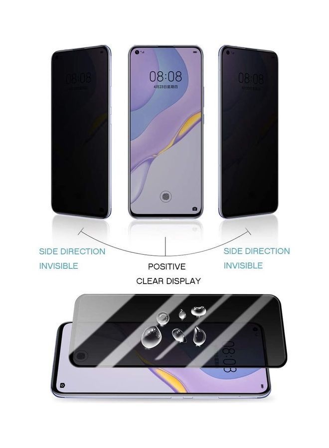 NIBEMINENT Tempered Glass Screen Protector For Huawei nova 7 5G Clear/Black - Image 4