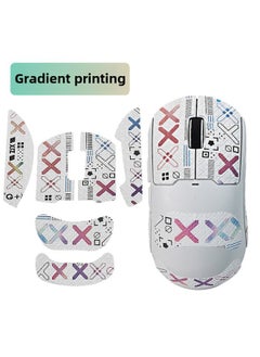 Applicable To MCHOSE Maicai A5 Mouse Anti-slip Stickers A5/Pro/max Stickers Sweat-absorbent Palm Mouse Protective Film-Color:[All Inclusive] Gradient Color Printing Set [Free Cleaning Cotton]