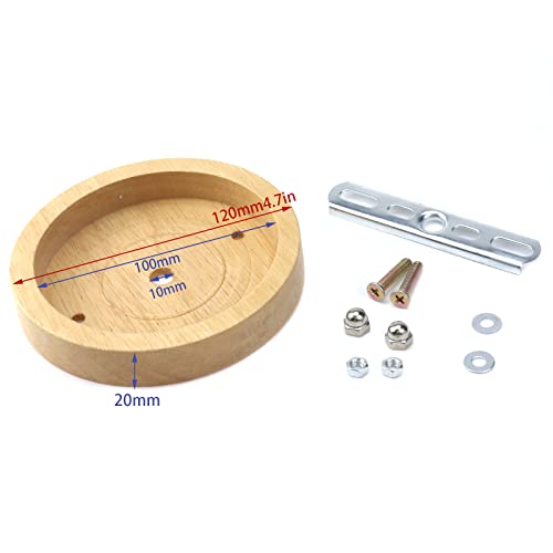 Meprotal Wooden Light Canopy Kit, Chandelier Ceiling Light Plate with Hanging Plate, Modern DIY Solid Wood Display Lamp Base 4.7inch - Image 3