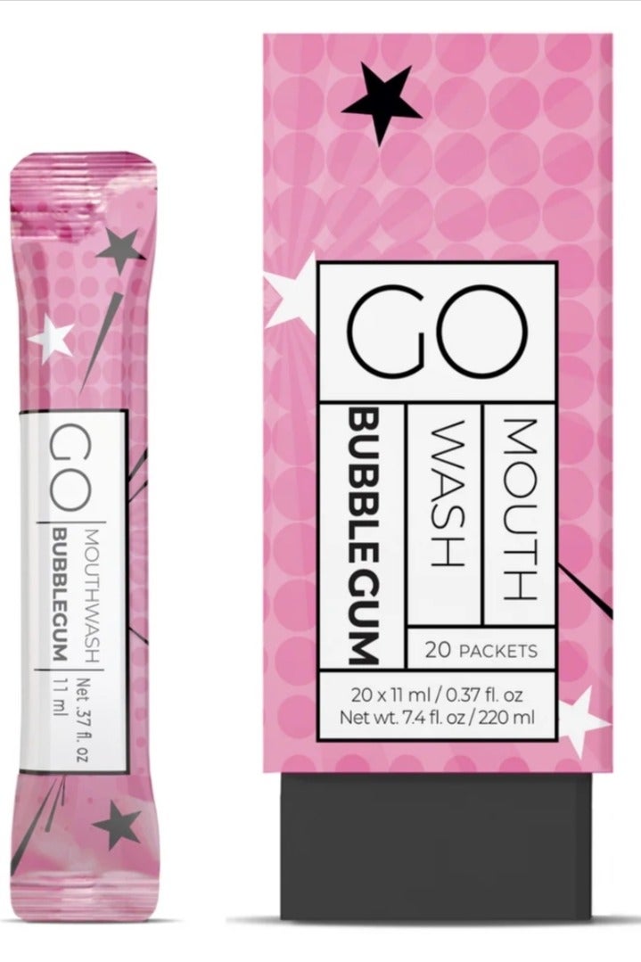 Go Mouthwash MOUTH WASH BUBBLEGUM 20X11ML(20PACKETS) - Image 1