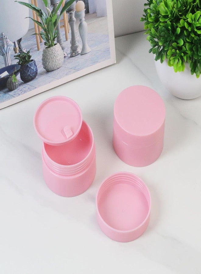 Nicerity 4Pcs Travel Containers Plastic Cream Jars 50ml Small Plastic Travel Size Containers with Lid for Lotion Makeup Cosmetics (Pink) - Image 3
