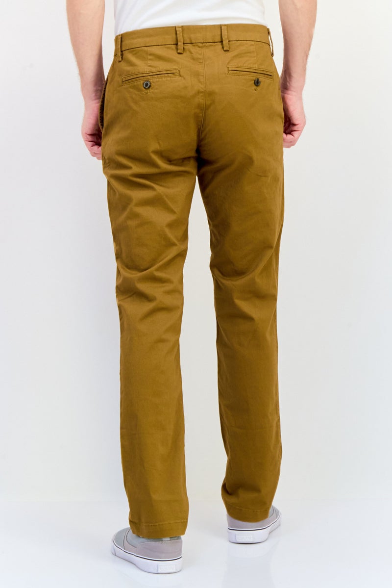 GAP Men Plain Straight Fit Chino Pants, Dark Khaki - Image 3