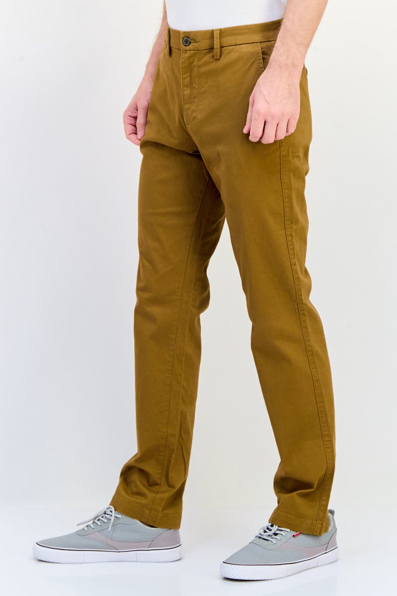 GAP Men Plain Straight Fit Chino Pants, Dark Khaki - Image 2