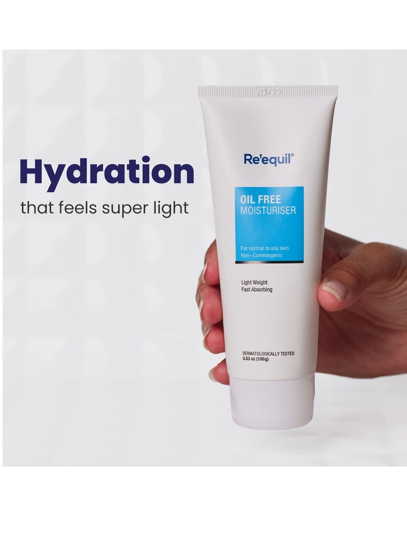 RE' EQUIL Oil Free Moisturiser for Normal Oily & Combination Skin 100g - Image 2