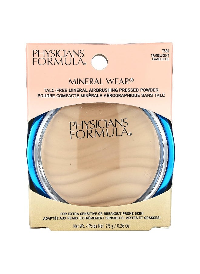 Physician's Formula Physicians Formula, Mineral Wear, Talc-Free Mineral Airbrushing Pressed Powder, 7586 Translucent, 0.26 oz (7.5 g)  - Image 2