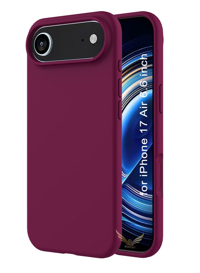 BORTONY iPhone 17 Air Cover Jelly Silicone Slim Cover for iPhone 17 Air with Inside Microfiber Lining Shockproof Protective Phone Case for iPhone 17 Air 6.6 inch - Image 1