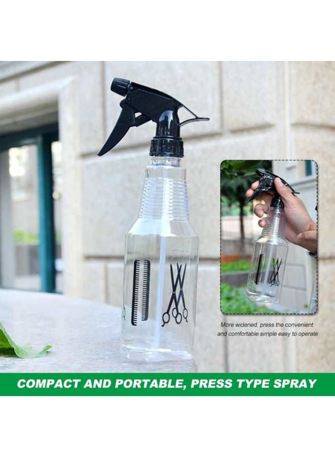 500ml Hair Spray Bottle, Refillable Water Spray Bottle for Hair Cleaning and Styling, Transparent - Image 4