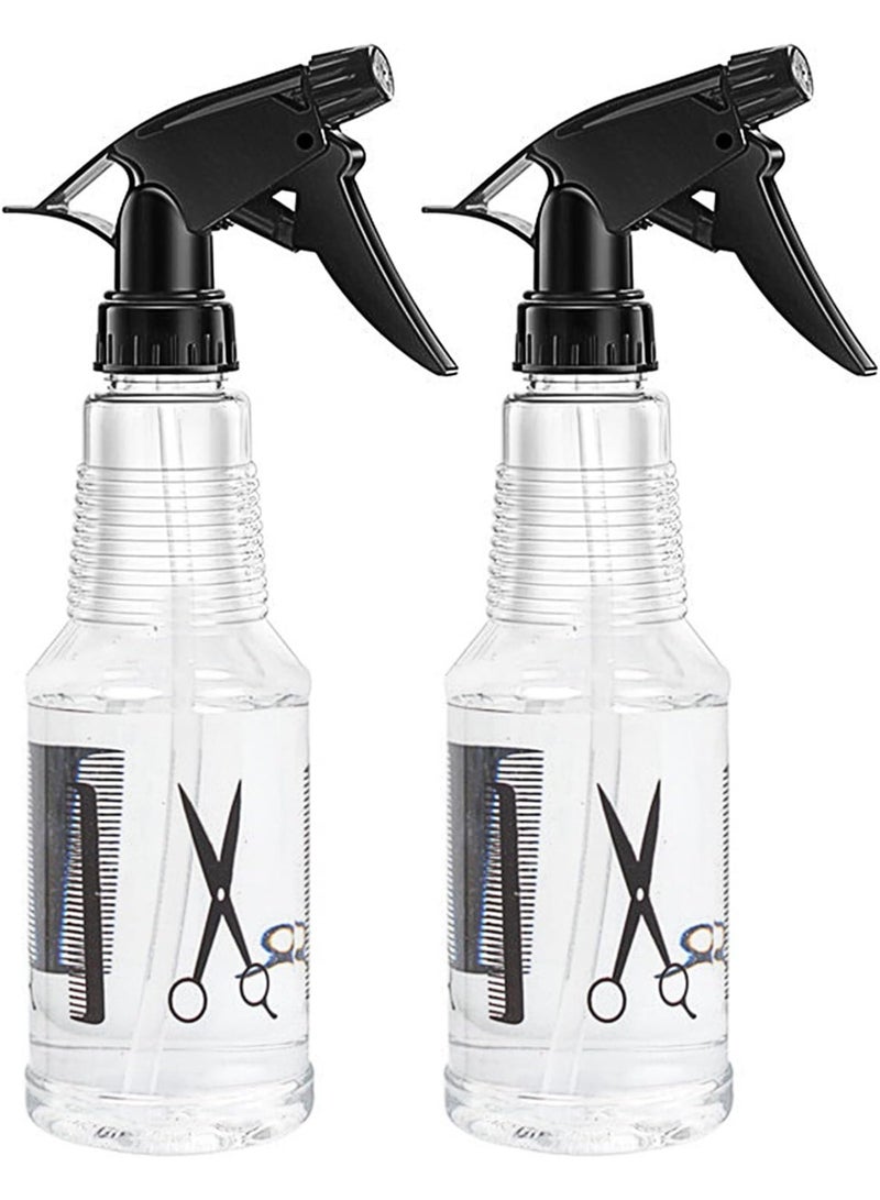 500ml Hair Spray Bottle, Refillable Water Spray Bottle for Hair Cleaning and Styling, Transparent - Image 3