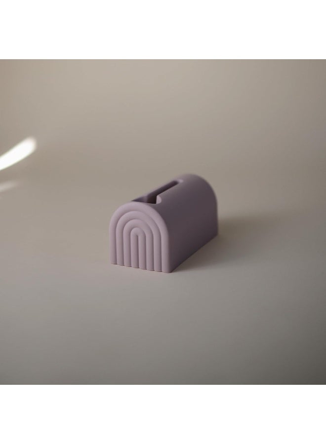 mushie Bath Spout Cover | Soft Silicone Bathtub Faucet Safety Guard for Kids | Universal Fit (Soft Lilac) - Image 3