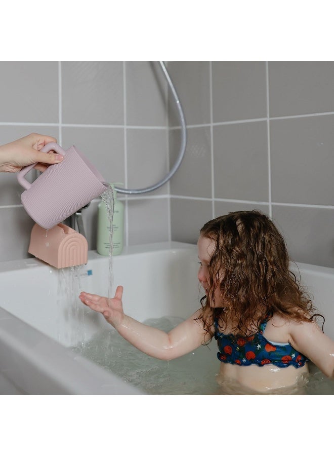 mushie Bath Spout Cover | Soft Silicone Bathtub Faucet Safety Guard for Kids | Universal Fit (Soft Lilac) - Image 5