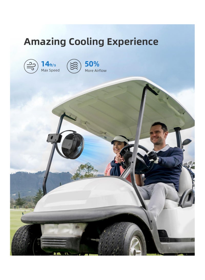 Loquat 10000mAh Rechargeable Portable Fan, 8-Inch Battery Operated Small Clip on Fan - Image 2