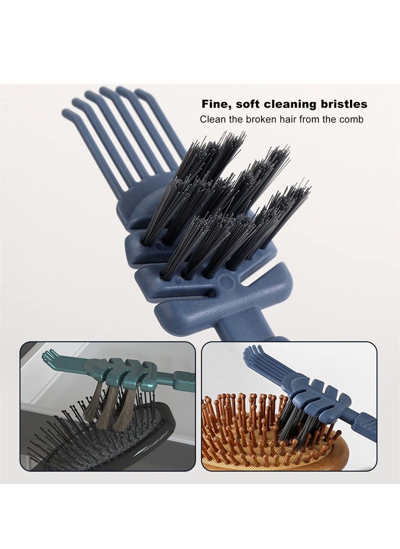 SYOSI - Hair Brush Cleaner, 8 Pack Hairbrush Comb Cleaner Tool, 2-in-1 Comb Cleaner, Hair Brush Cleaning Tool Rake, for Removing Hair Dust Home and Salon Use, 4 Colors - Image 1