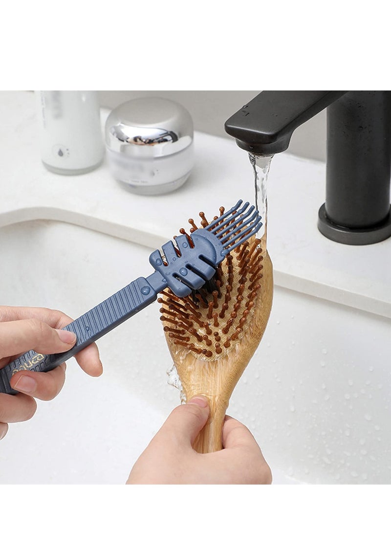 SYOSI - Hair Brush Cleaner, 8 Pack Hairbrush Comb Cleaner Tool, 2-in-1 Comb Cleaner, Hair Brush Cleaning Tool Rake, for Removing Hair Dust Home and Salon Use, 4 Colors - Image 1