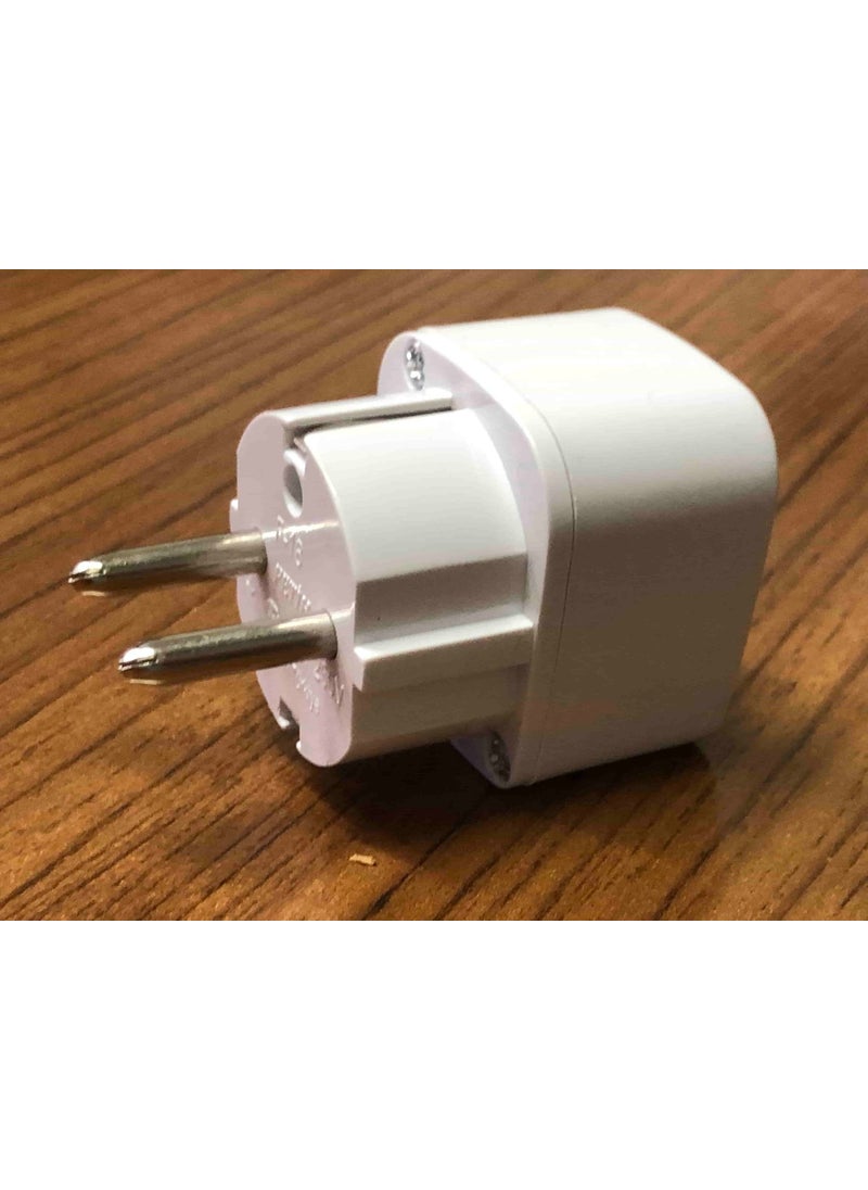 Axe Tools Ax Tools Universal Converter Socket American British Plug Converter Turkish Tipe Plug Converter Adapter Head White  - Image 1